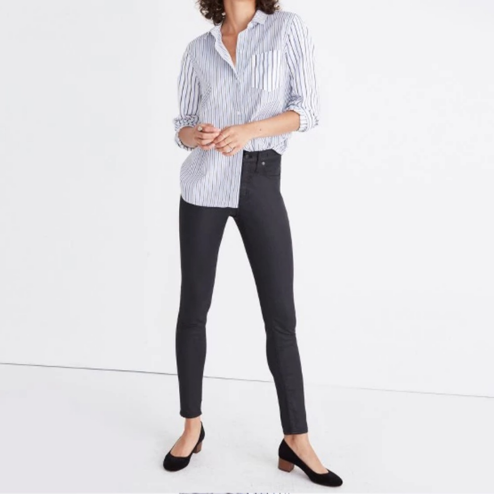 Madewell 9" High-rise Skinny Jeans: coated edition